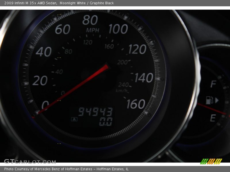 Moonlight White / Graphite Black 2009 Infiniti M 35x AWD Sedan