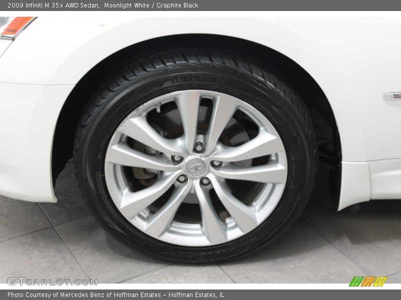 Moonlight White / Graphite Black 2009 Infiniti M 35x AWD Sedan