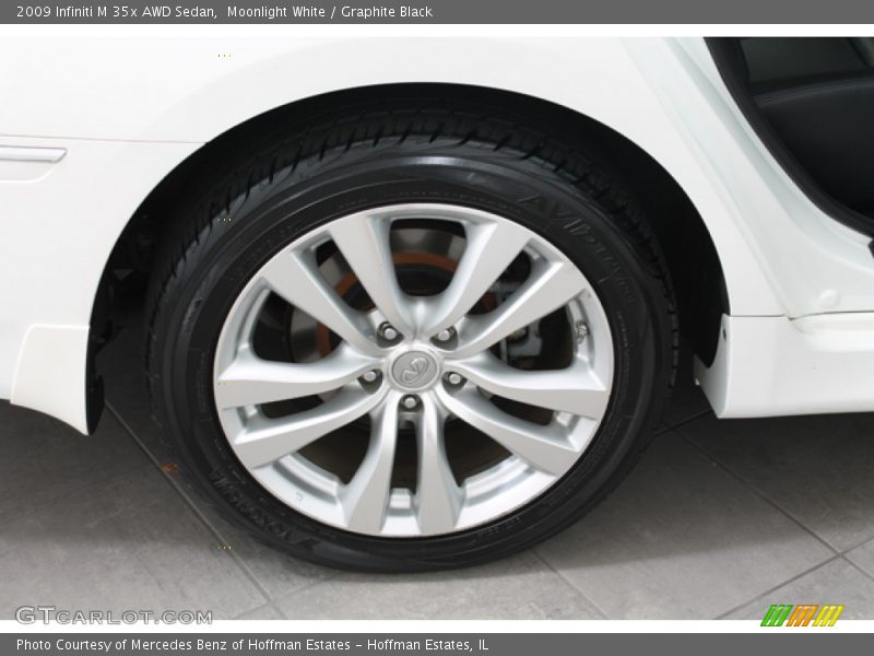 Moonlight White / Graphite Black 2009 Infiniti M 35x AWD Sedan