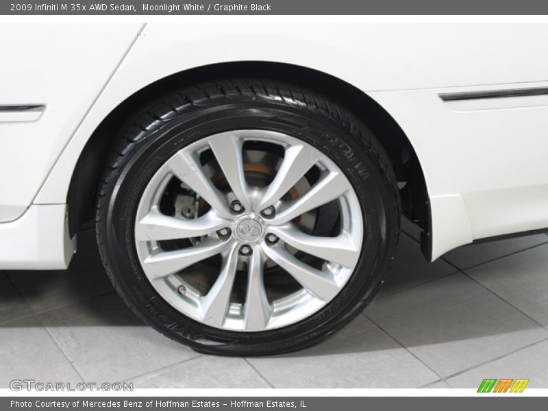 Moonlight White / Graphite Black 2009 Infiniti M 35x AWD Sedan