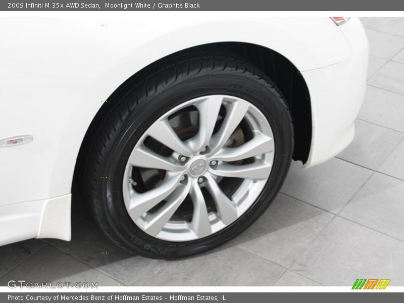 Moonlight White / Graphite Black 2009 Infiniti M 35x AWD Sedan