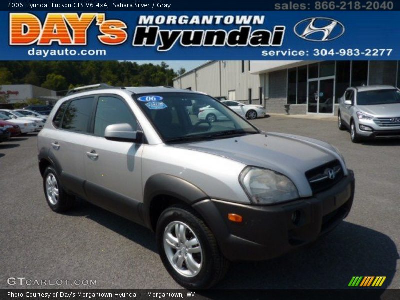 Sahara Silver / Gray 2006 Hyundai Tucson GLS V6 4x4
