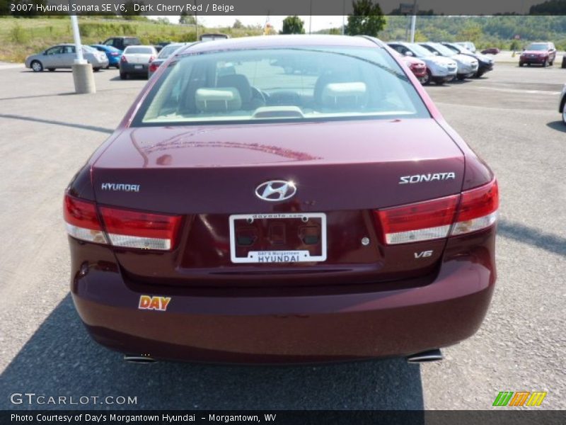 Dark Cherry Red / Beige 2007 Hyundai Sonata SE V6