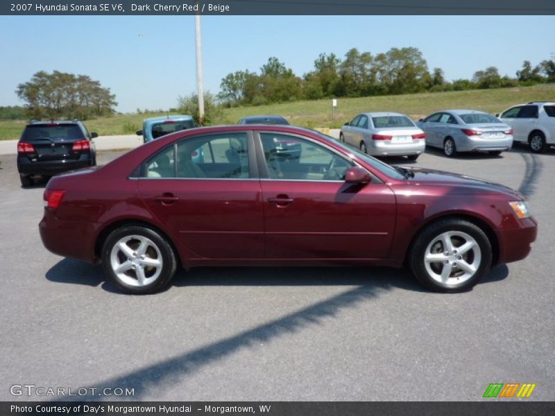 Dark Cherry Red / Beige 2007 Hyundai Sonata SE V6