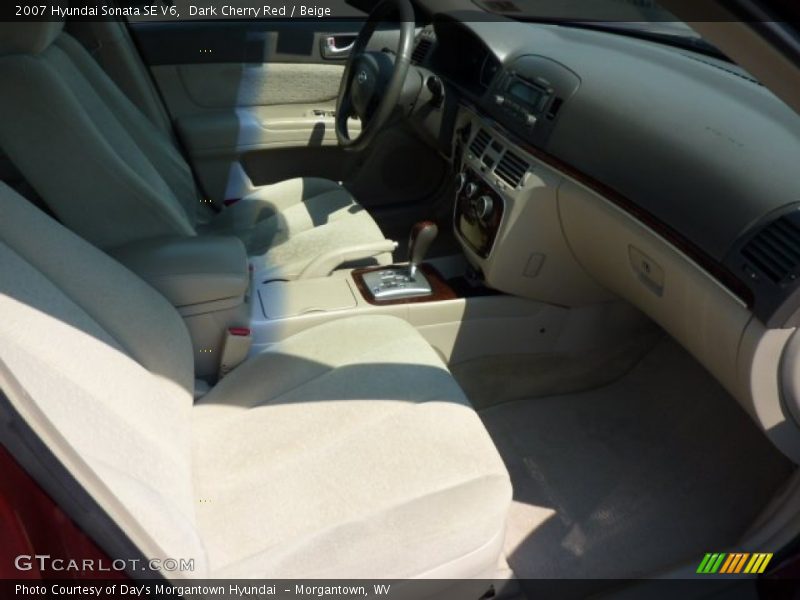 Dark Cherry Red / Beige 2007 Hyundai Sonata SE V6