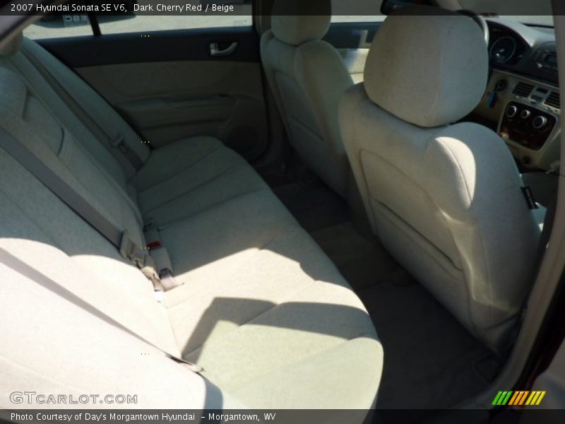 Dark Cherry Red / Beige 2007 Hyundai Sonata SE V6