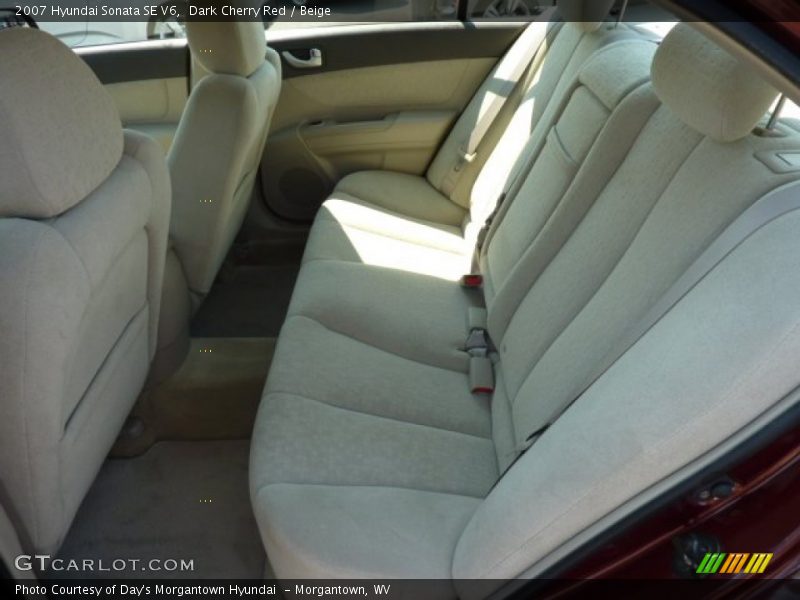 Dark Cherry Red / Beige 2007 Hyundai Sonata SE V6
