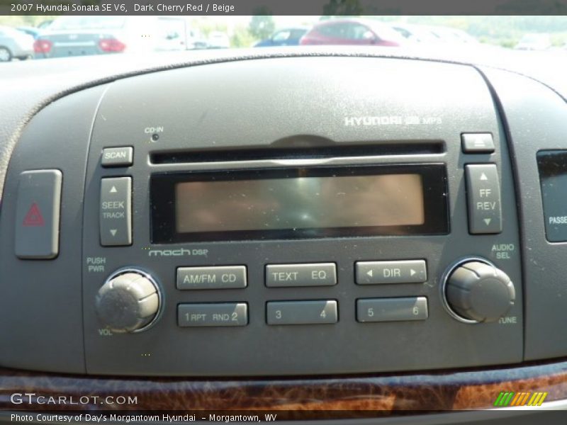 Dark Cherry Red / Beige 2007 Hyundai Sonata SE V6
