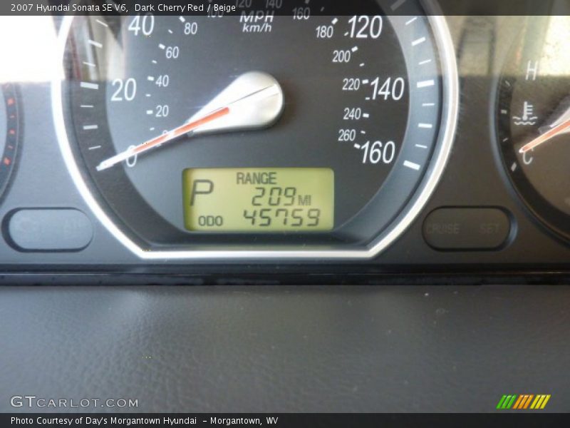 Dark Cherry Red / Beige 2007 Hyundai Sonata SE V6