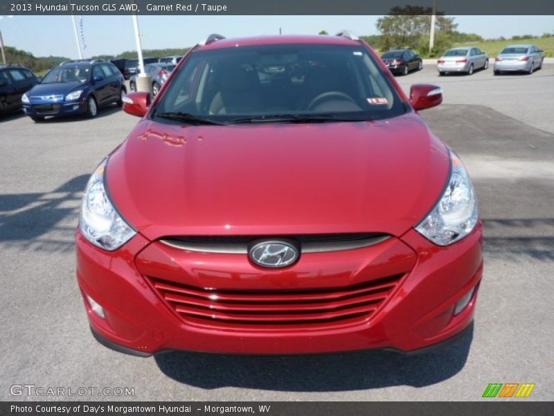 Garnet Red / Taupe 2013 Hyundai Tucson GLS AWD