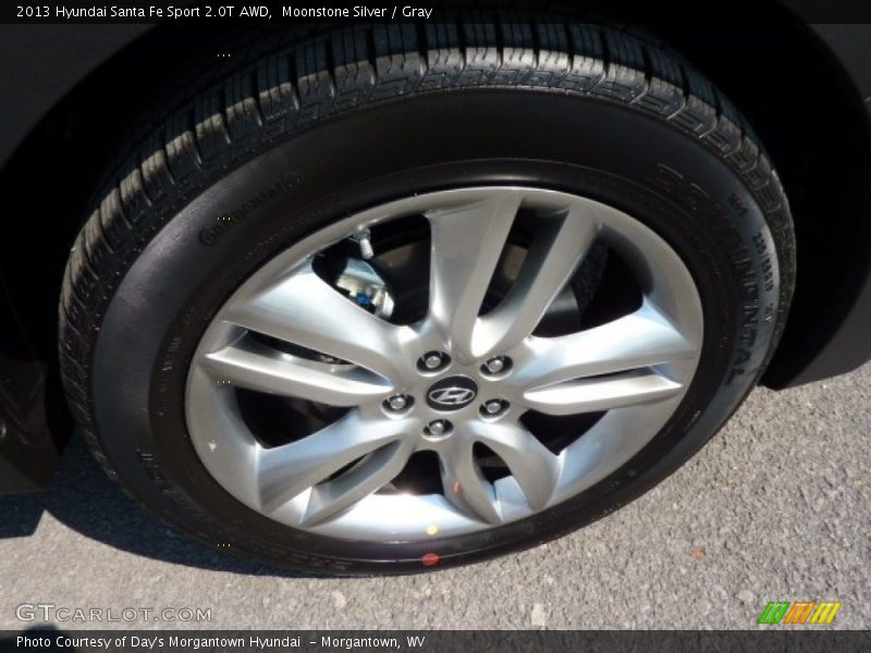 Moonstone Silver / Gray 2013 Hyundai Santa Fe Sport 2.0T AWD