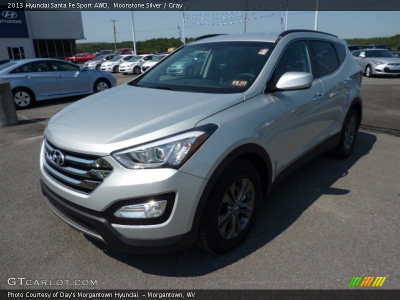 Moonstone Silver / Gray 2013 Hyundai Santa Fe Sport AWD