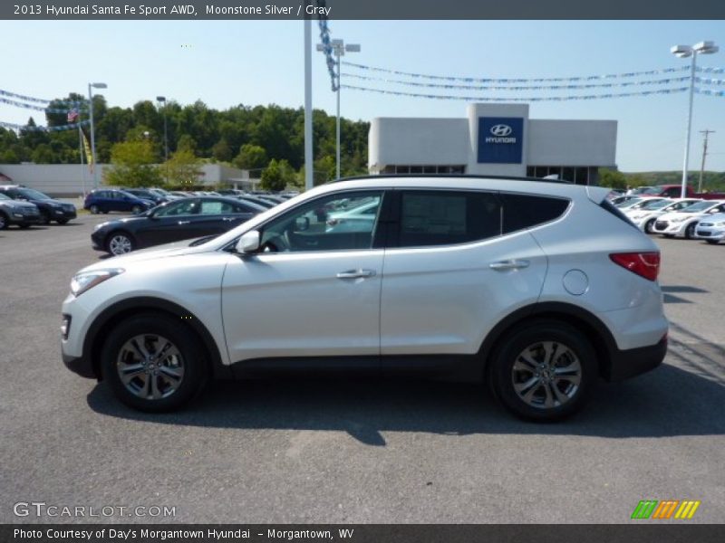Moonstone Silver / Gray 2013 Hyundai Santa Fe Sport AWD