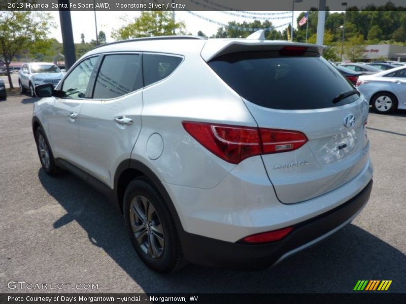 Moonstone Silver / Gray 2013 Hyundai Santa Fe Sport AWD