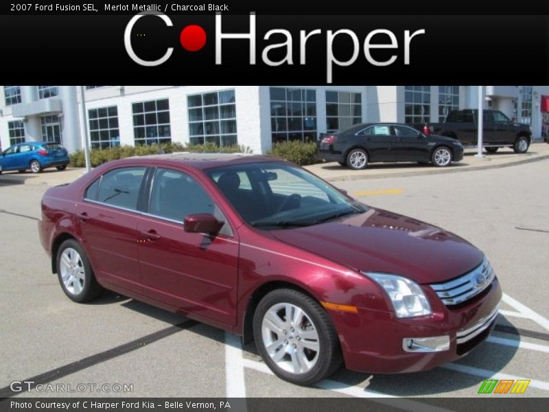 Merlot Metallic / Charcoal Black 2007 Ford Fusion SEL