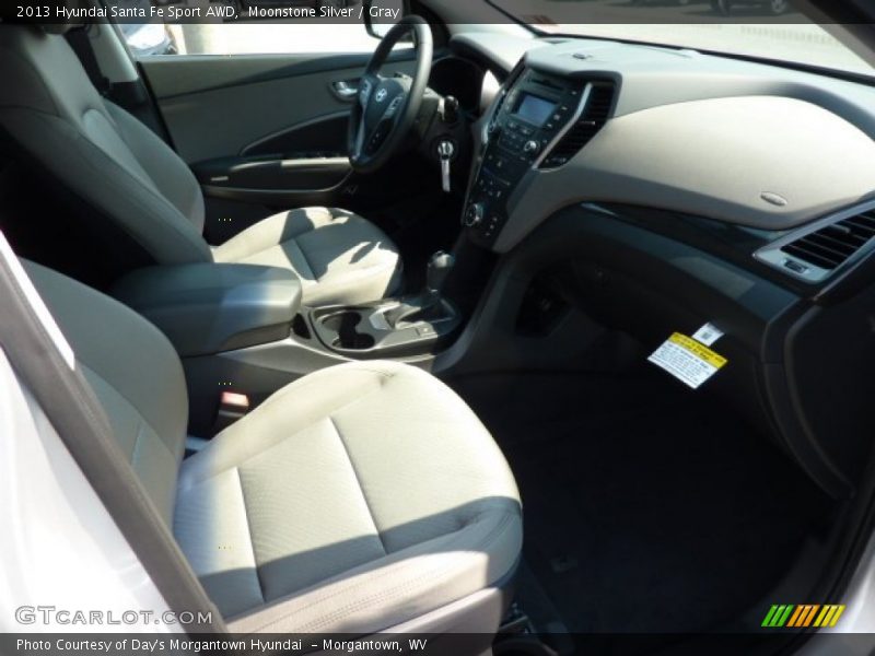 Moonstone Silver / Gray 2013 Hyundai Santa Fe Sport AWD