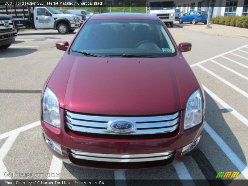 Merlot Metallic / Charcoal Black 2007 Ford Fusion SEL