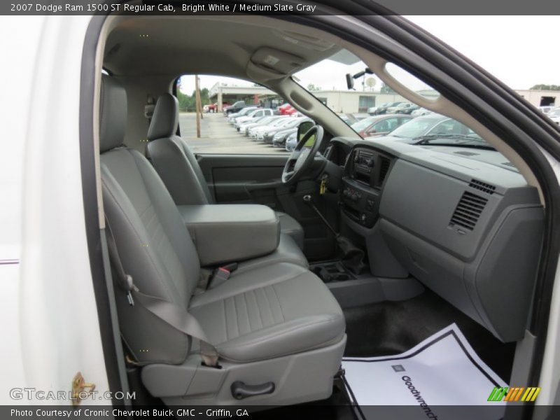 Bright White / Medium Slate Gray 2007 Dodge Ram 1500 ST Regular Cab