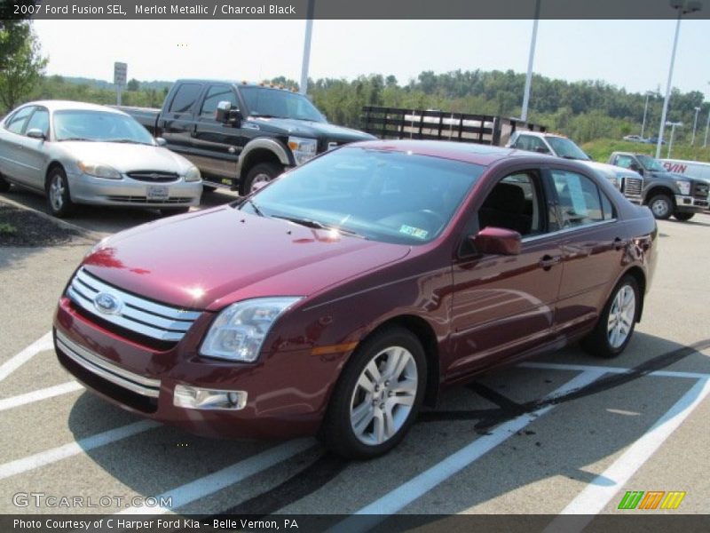 Merlot Metallic / Charcoal Black 2007 Ford Fusion SEL
