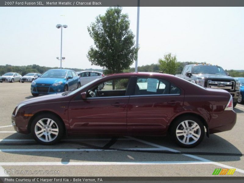Merlot Metallic / Charcoal Black 2007 Ford Fusion SEL