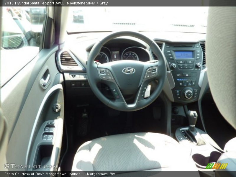 Moonstone Silver / Gray 2013 Hyundai Santa Fe Sport AWD