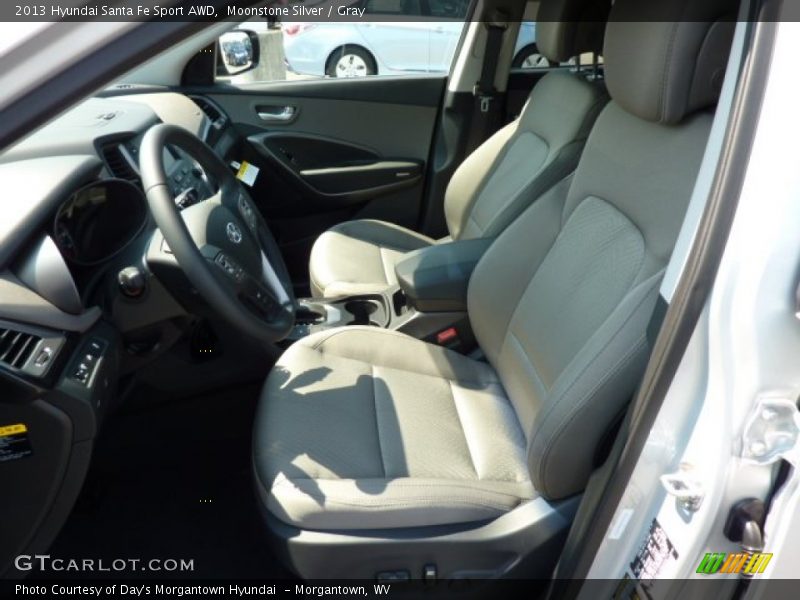 Moonstone Silver / Gray 2013 Hyundai Santa Fe Sport AWD