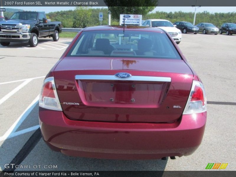 Merlot Metallic / Charcoal Black 2007 Ford Fusion SEL