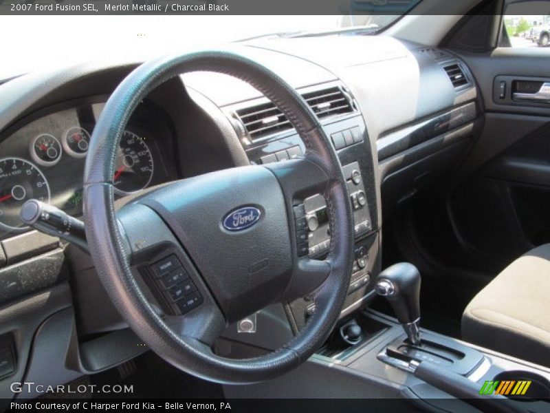 Merlot Metallic / Charcoal Black 2007 Ford Fusion SEL