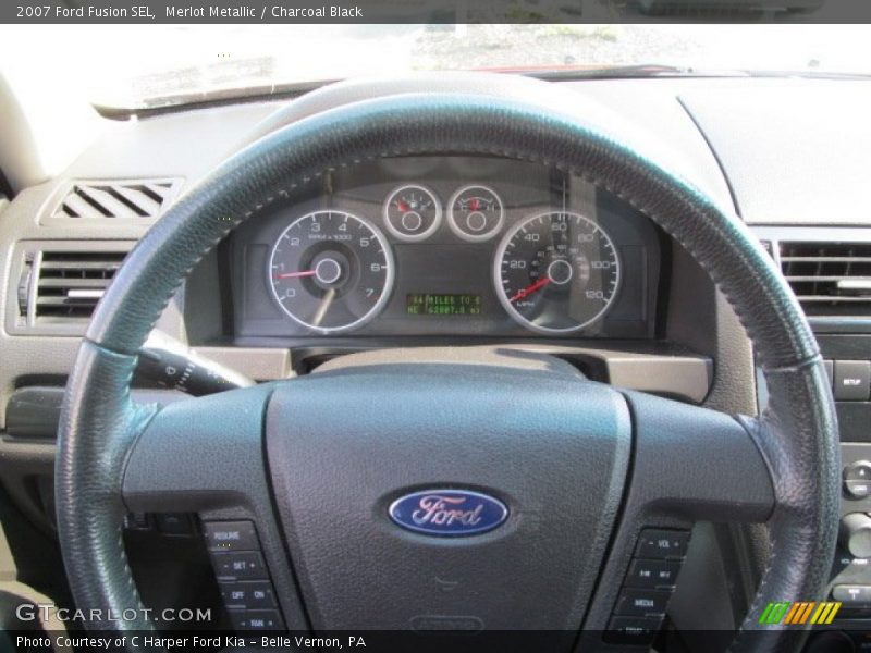 Merlot Metallic / Charcoal Black 2007 Ford Fusion SEL