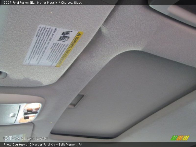 Merlot Metallic / Charcoal Black 2007 Ford Fusion SEL