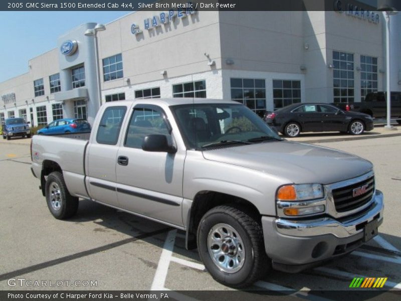 Silver Birch Metallic / Dark Pewter 2005 GMC Sierra 1500 Extended Cab 4x4