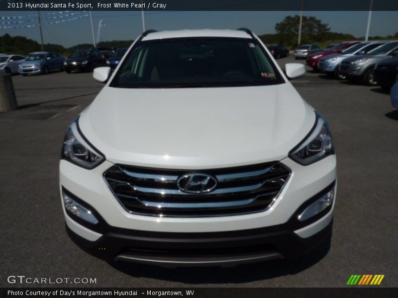Frost White Pearl / Gray 2013 Hyundai Santa Fe Sport