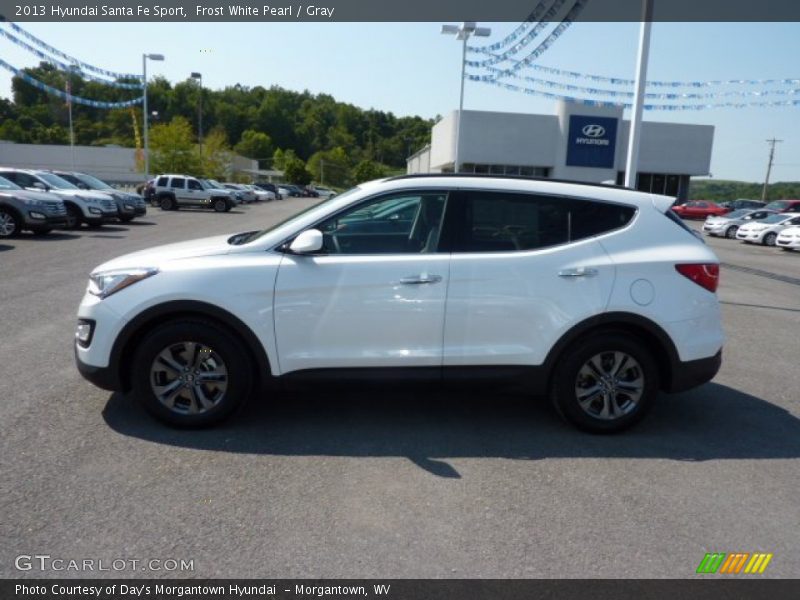 Frost White Pearl / Gray 2013 Hyundai Santa Fe Sport