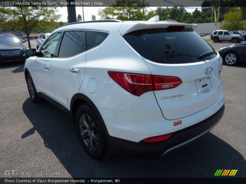 Frost White Pearl / Gray 2013 Hyundai Santa Fe Sport