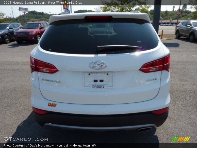 Frost White Pearl / Gray 2013 Hyundai Santa Fe Sport