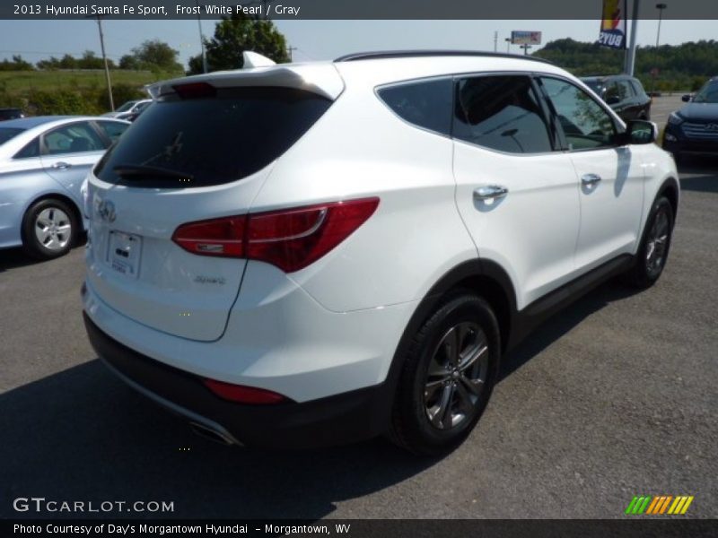 Frost White Pearl / Gray 2013 Hyundai Santa Fe Sport