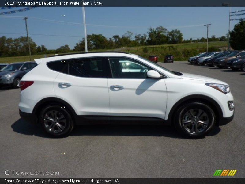 Frost White Pearl / Gray 2013 Hyundai Santa Fe Sport