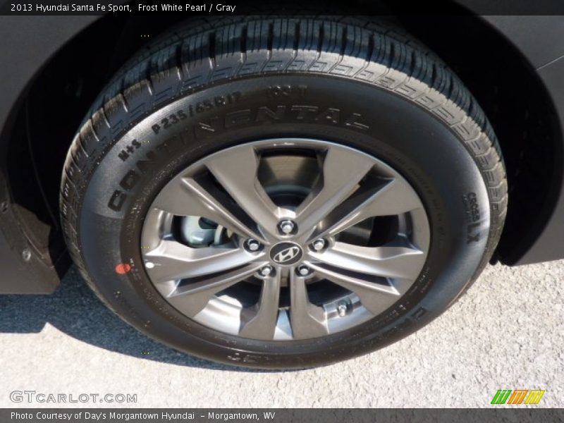Frost White Pearl / Gray 2013 Hyundai Santa Fe Sport