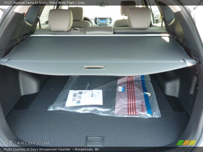Frost White Pearl / Gray 2013 Hyundai Santa Fe Sport