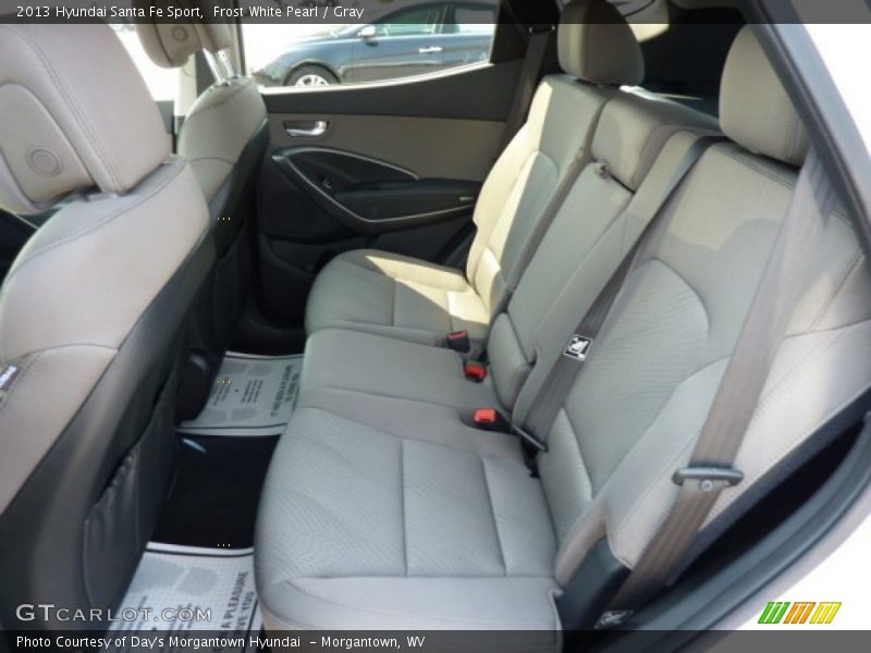Frost White Pearl / Gray 2013 Hyundai Santa Fe Sport