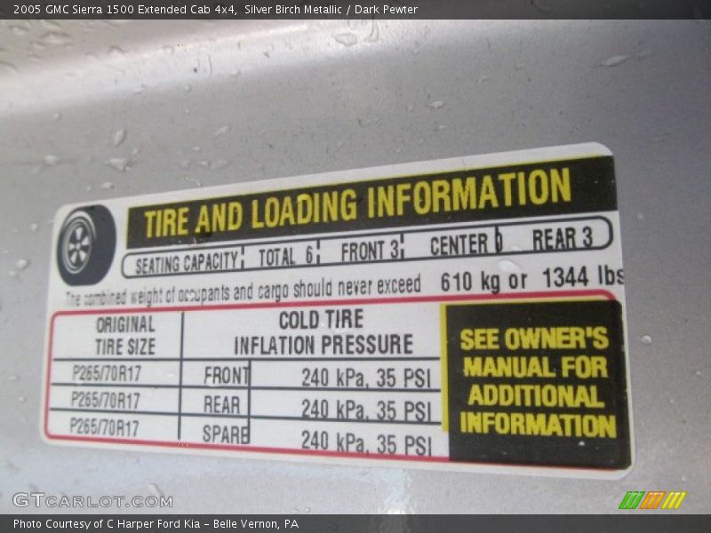 Silver Birch Metallic / Dark Pewter 2005 GMC Sierra 1500 Extended Cab 4x4