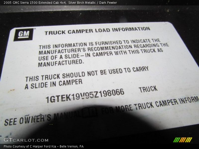 Silver Birch Metallic / Dark Pewter 2005 GMC Sierra 1500 Extended Cab 4x4