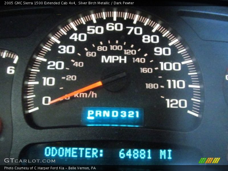 Silver Birch Metallic / Dark Pewter 2005 GMC Sierra 1500 Extended Cab 4x4