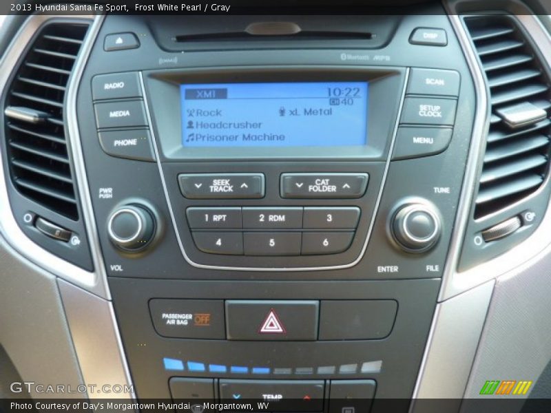 Frost White Pearl / Gray 2013 Hyundai Santa Fe Sport