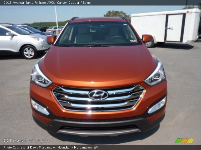 Canyon Copper / Beige 2013 Hyundai Santa Fe Sport AWD