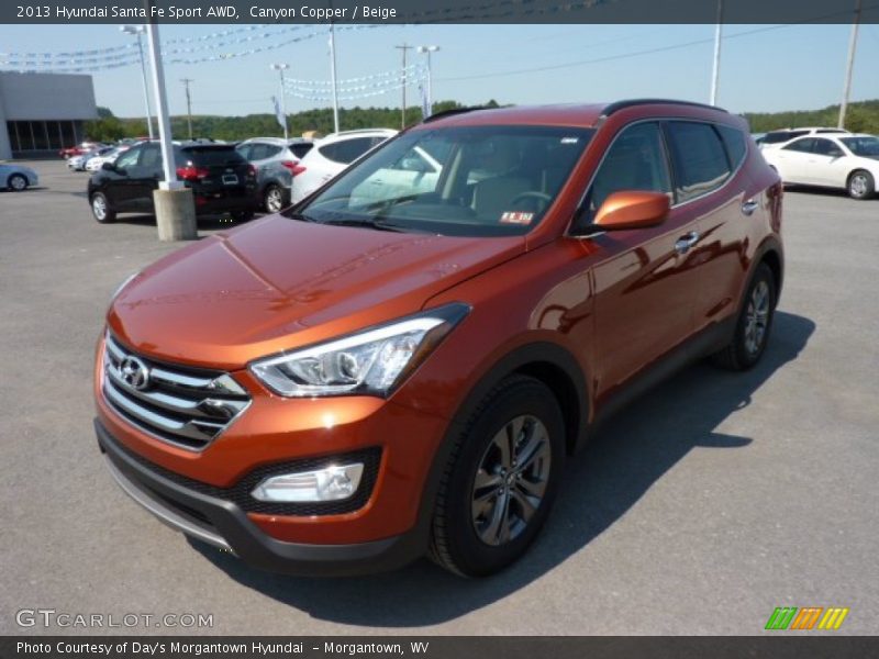 Canyon Copper / Beige 2013 Hyundai Santa Fe Sport AWD