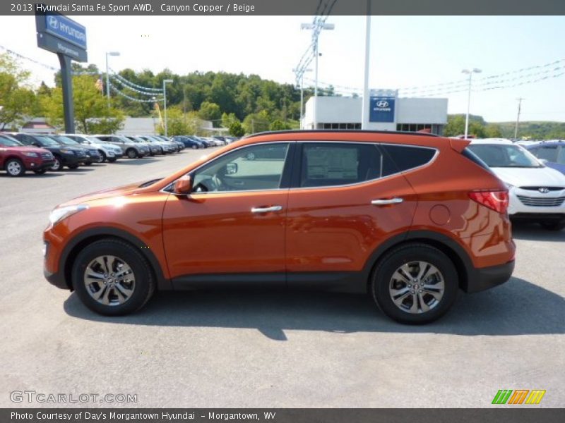 Canyon Copper / Beige 2013 Hyundai Santa Fe Sport AWD