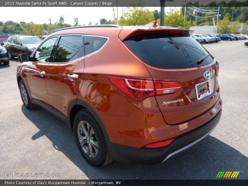Canyon Copper / Beige 2013 Hyundai Santa Fe Sport AWD