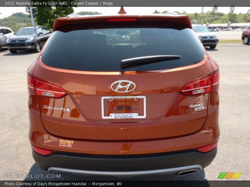 Canyon Copper / Beige 2013 Hyundai Santa Fe Sport AWD