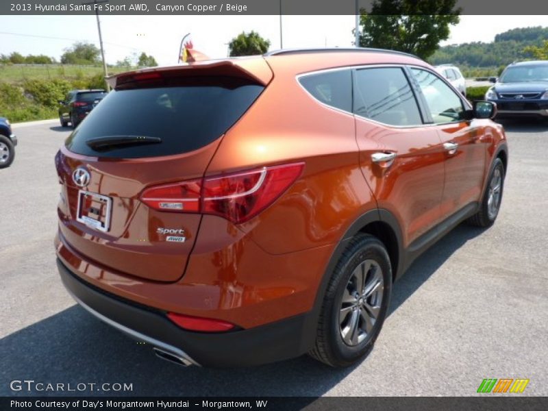 Canyon Copper / Beige 2013 Hyundai Santa Fe Sport AWD